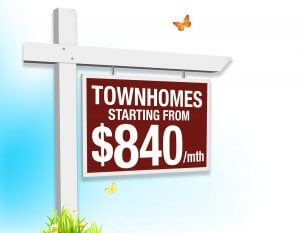 townhomes start $840