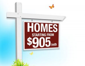 Homes starting from $905/month